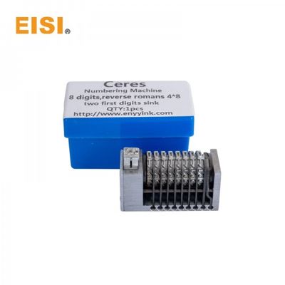 เครื่องหมายเลบิงเกอร์กันสนิม 8 หลัก 1PCS/กล่องพลาสติก